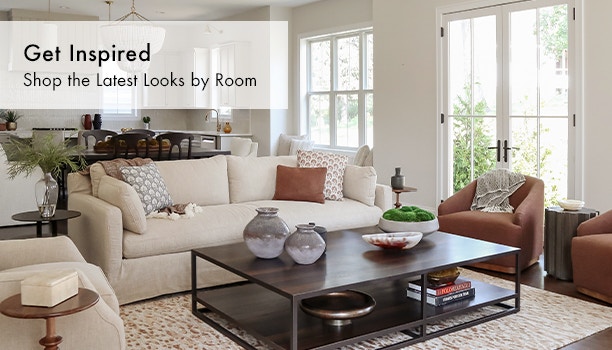 Living room with sofa and chairs. Shop the Latest Looks by Room with our Room Inspirations