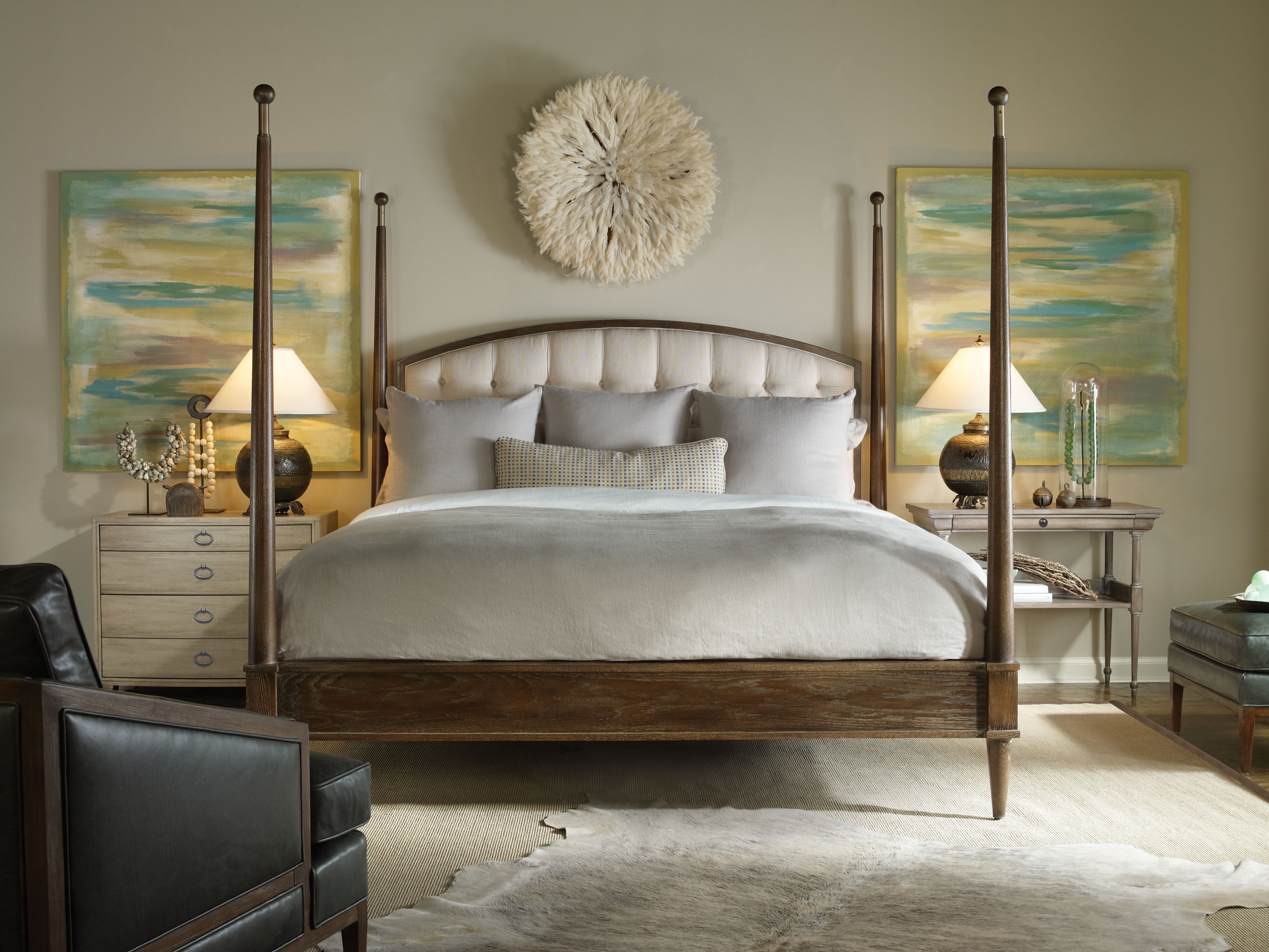 Vanguard Bedroom Canopy Beds Anderkit Tufted Headboard King