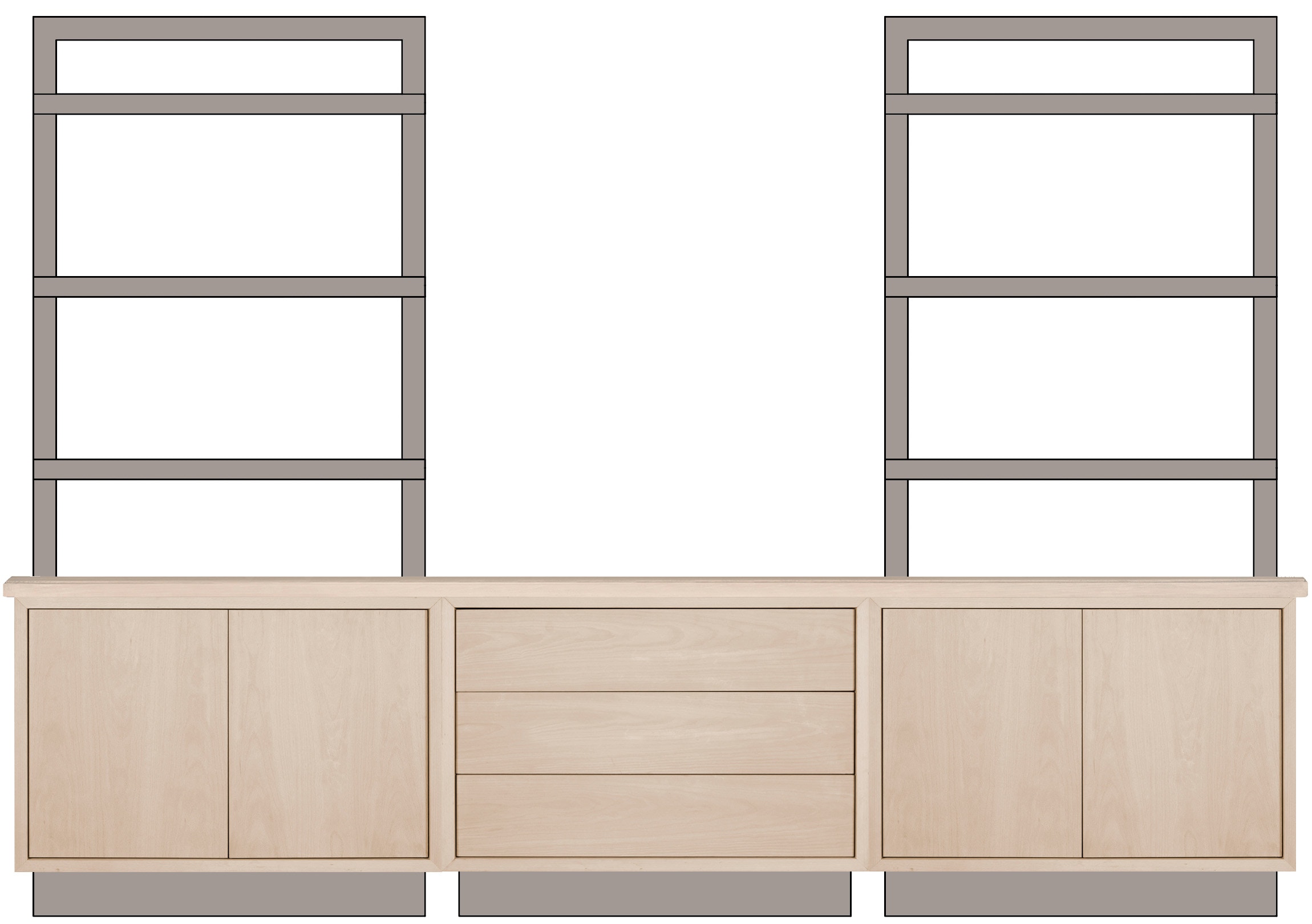 Vanguard Baylor Etagere Home Office HH62EG