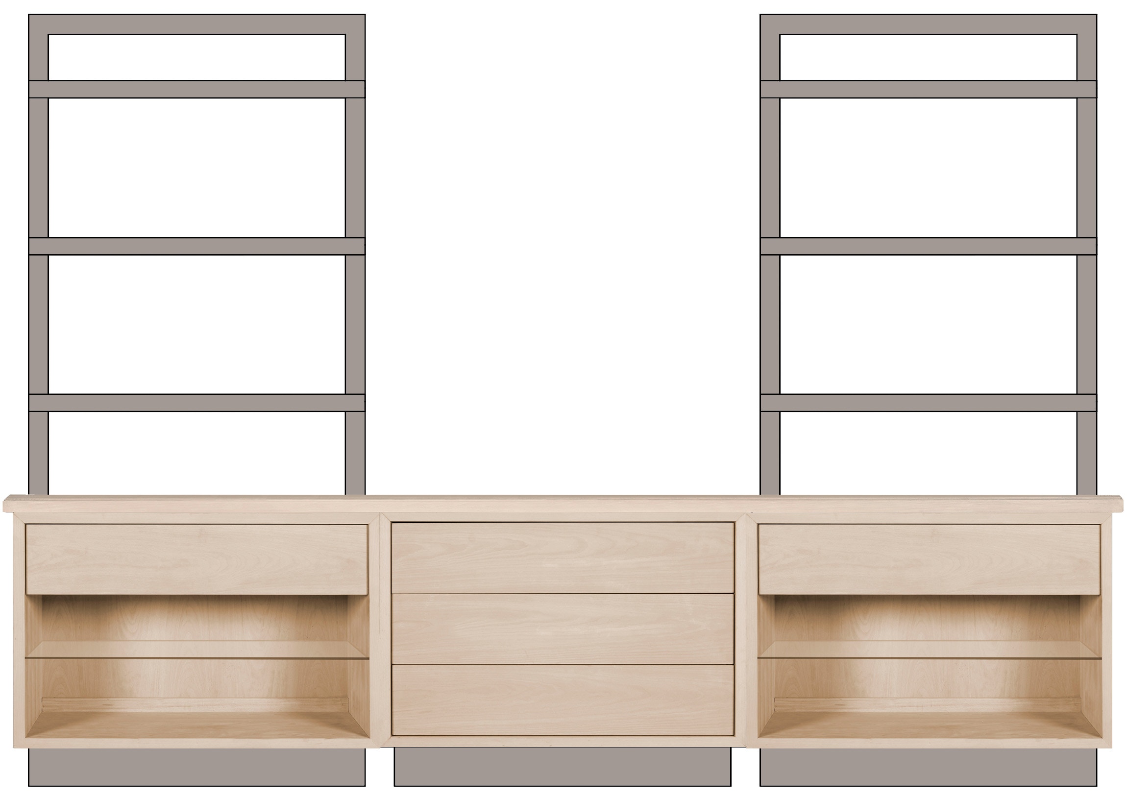 Vanguard Baylor Etagere Home Office HH64EG
