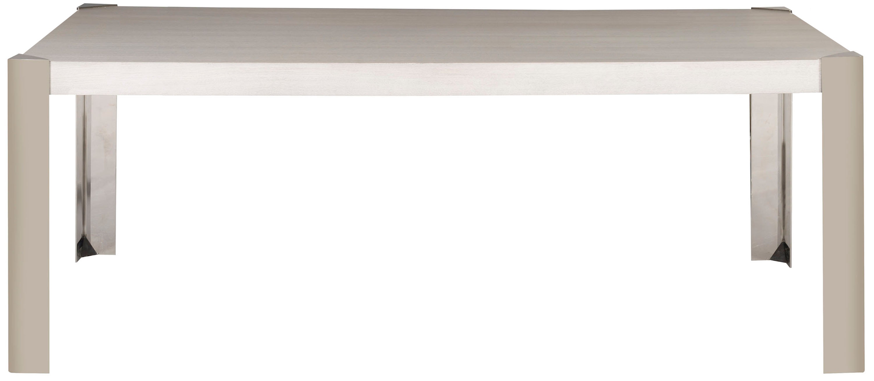  Angled Dining Table with Metal Captured Leg 