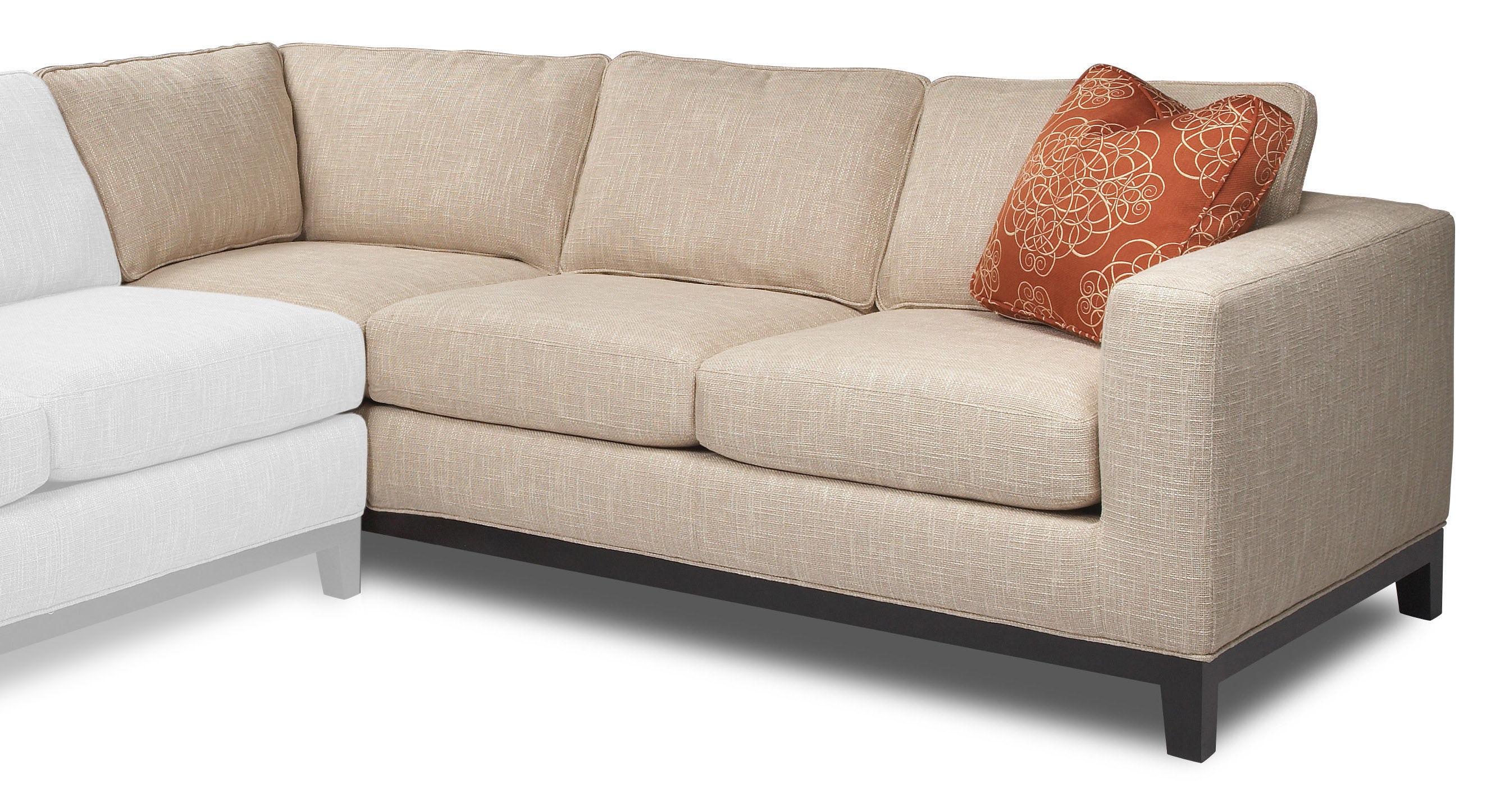 American Leather Living Room Left Arm Seating Square Corner Return Sofa