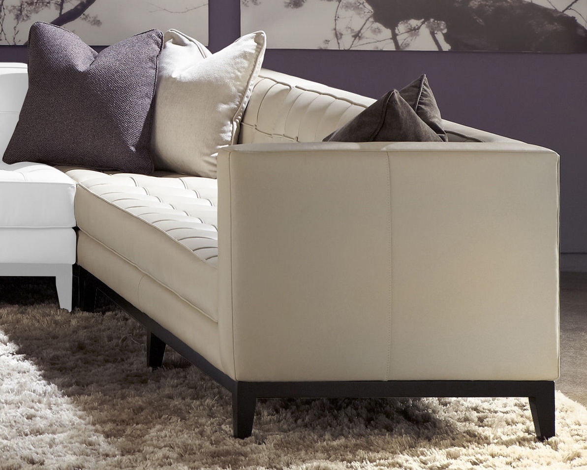 American Leather Luxe Luxe Left Arm Seating Square Corner Return Sofa