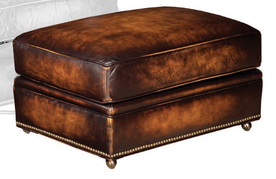 Leathercraft by OHD Caster Ottoman 504-0