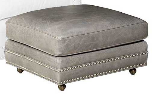 Leathercraft by OHD Caster Ottoman 540-0
