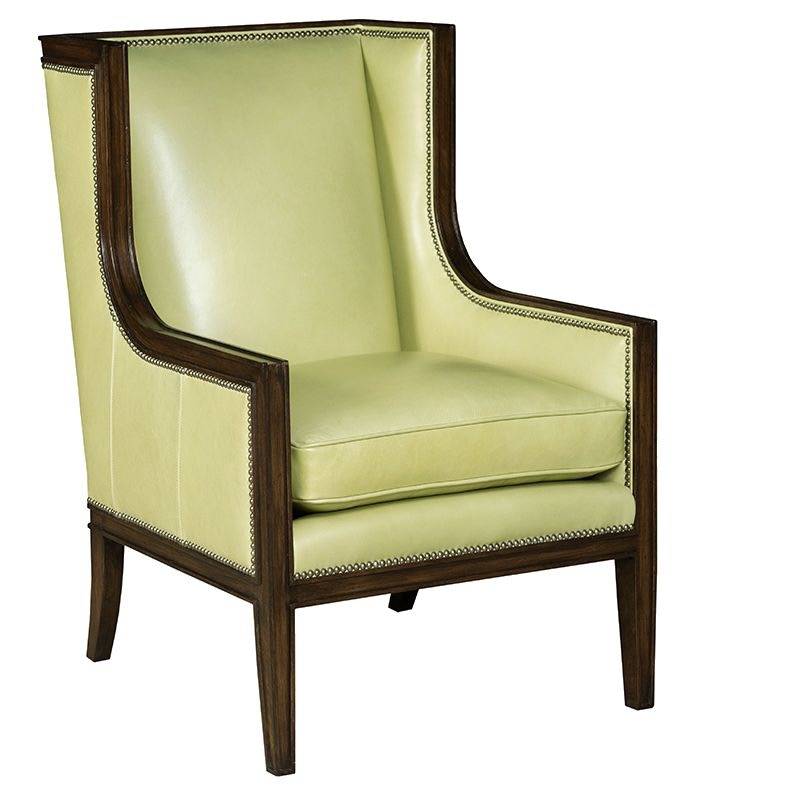 Leathercraft by OHD Wood Trimmed Wing Chair 710