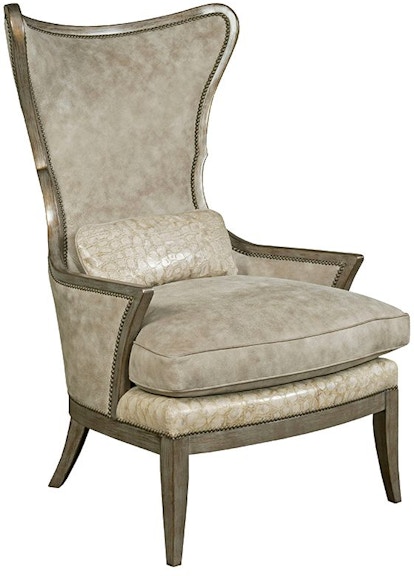 Our House Designs Victoria's Transition Wing Wood Trimmed Wing Chair 713