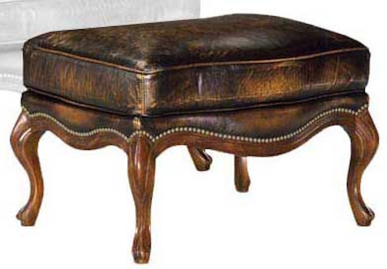 Our House Designs Haute Garrone Wood Carved Ottoman 813-0
