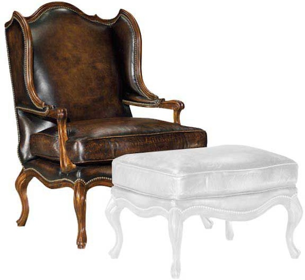 Our House Designs Haute Garrone Wood Carved Wing Chair 813