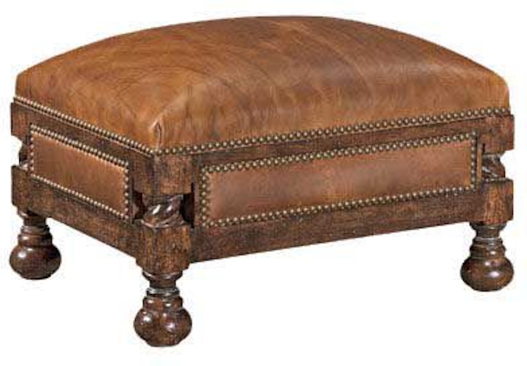 Our House Designs All Hallows Wood Carved Ottoman 841-0