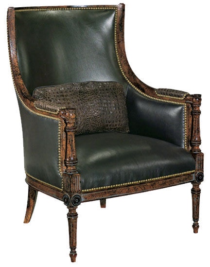 Leathercraft by OHD Wood Carved Chair 863