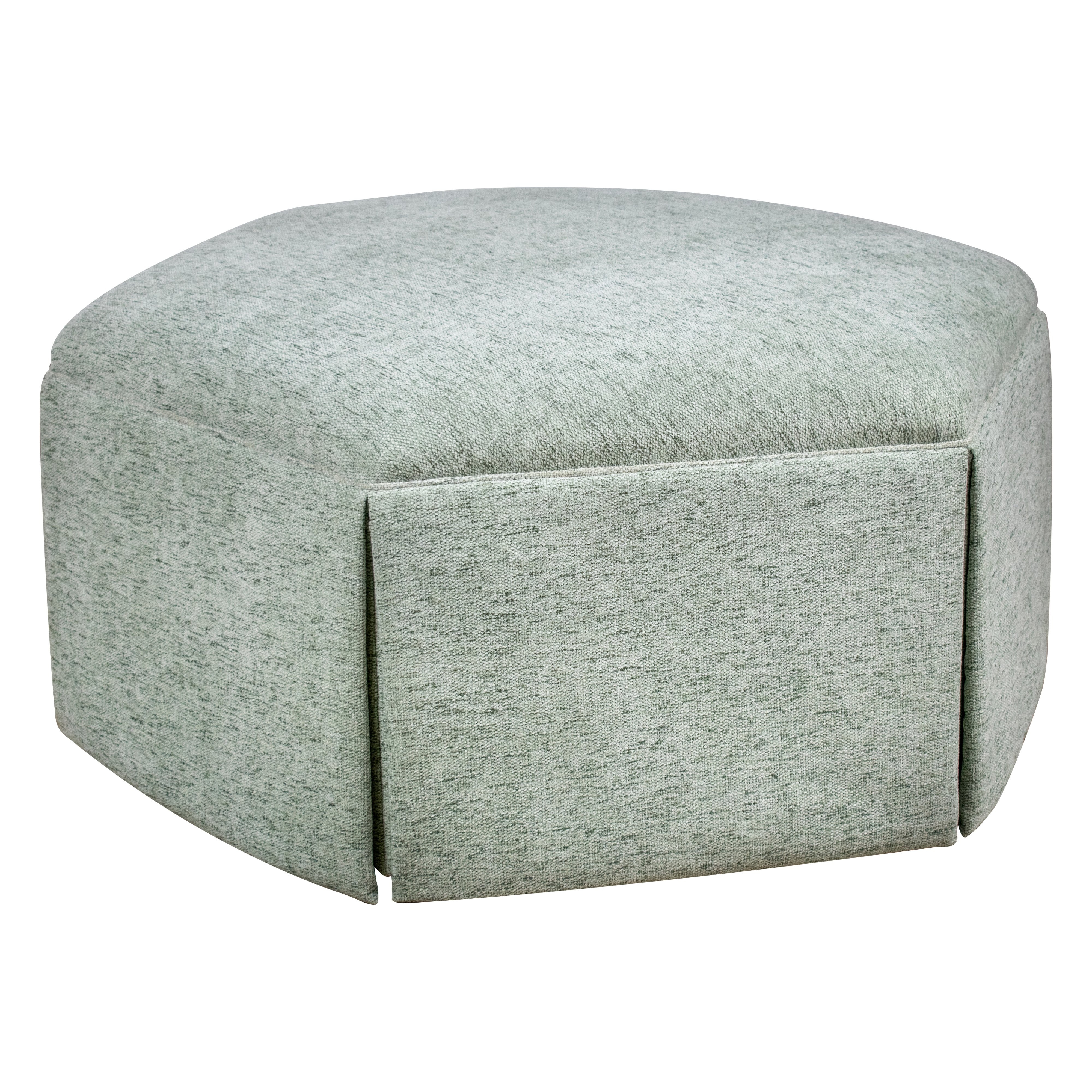 Leathercraft by OHD Skirted Ottoman 895C-O