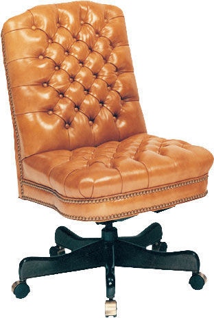 Leathercraft by OHD Armless Executive Swivel with Hand Tufting G-175-S