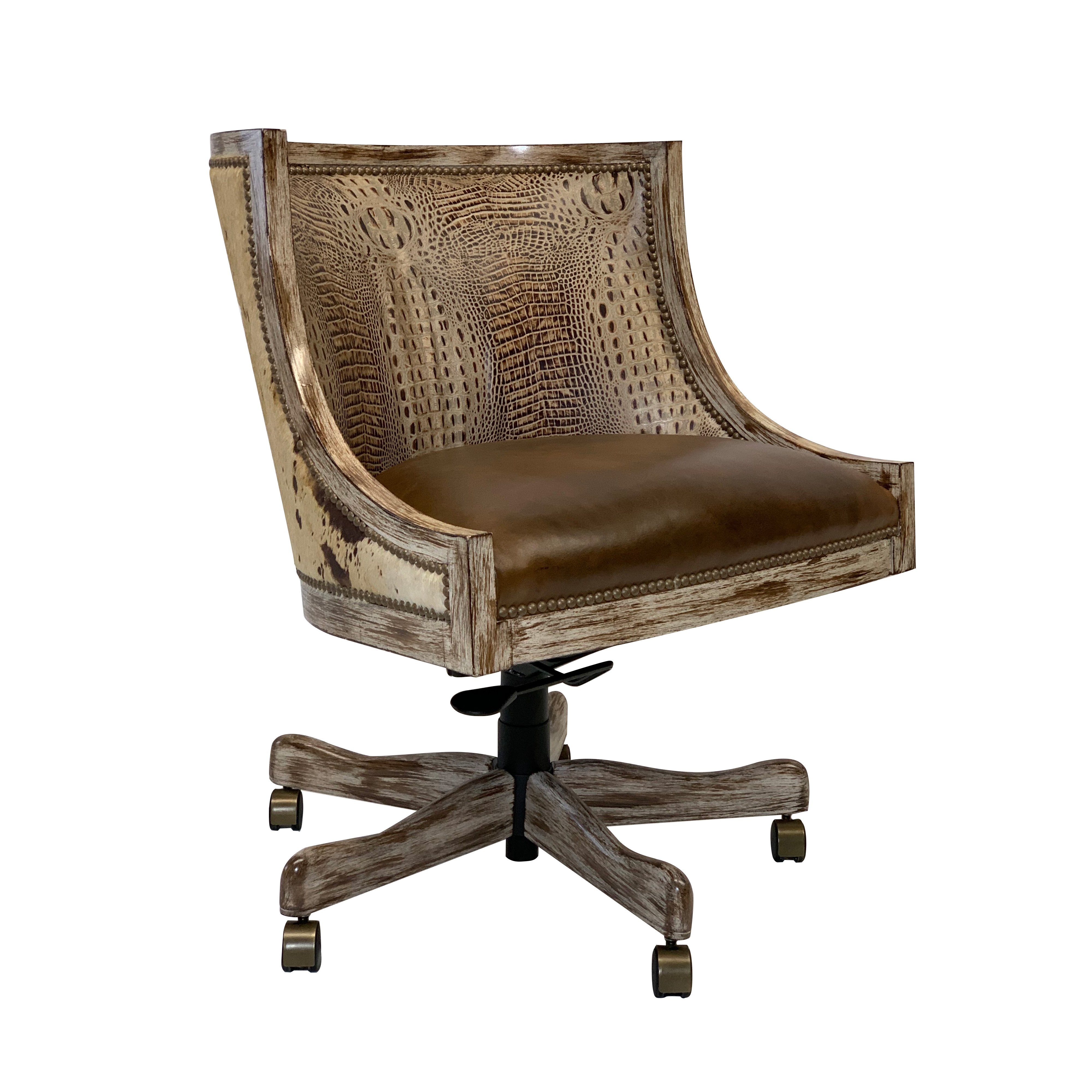 Leathercraft by OHD Wood Trimmed Chair GT-730-S