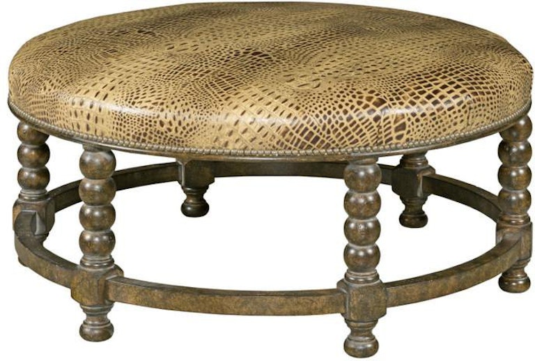 Our House Designs Cardiff Wood Carved Cocktail Ottoman 891-0