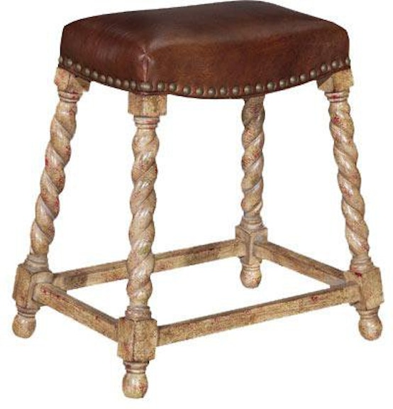Our House Designs Apothecary Wood Carved Counter Stool 810