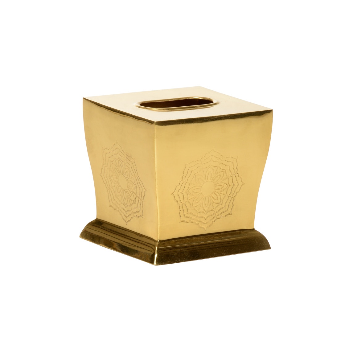 Wildwood Waved Edge Tissue Box - Brass 302270