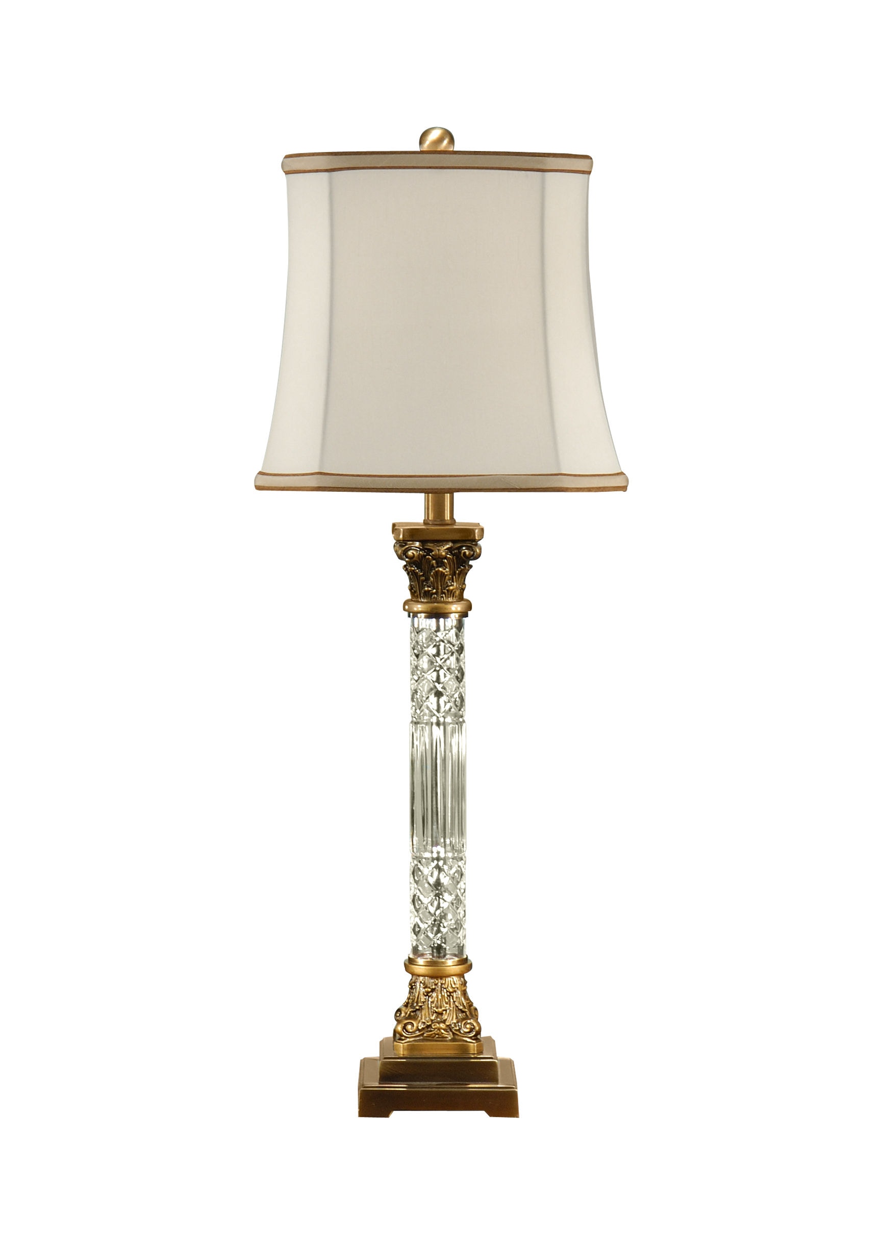 Crystal column deals table lamp