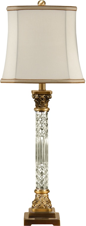 Small Pillar Brass Table Lamp
