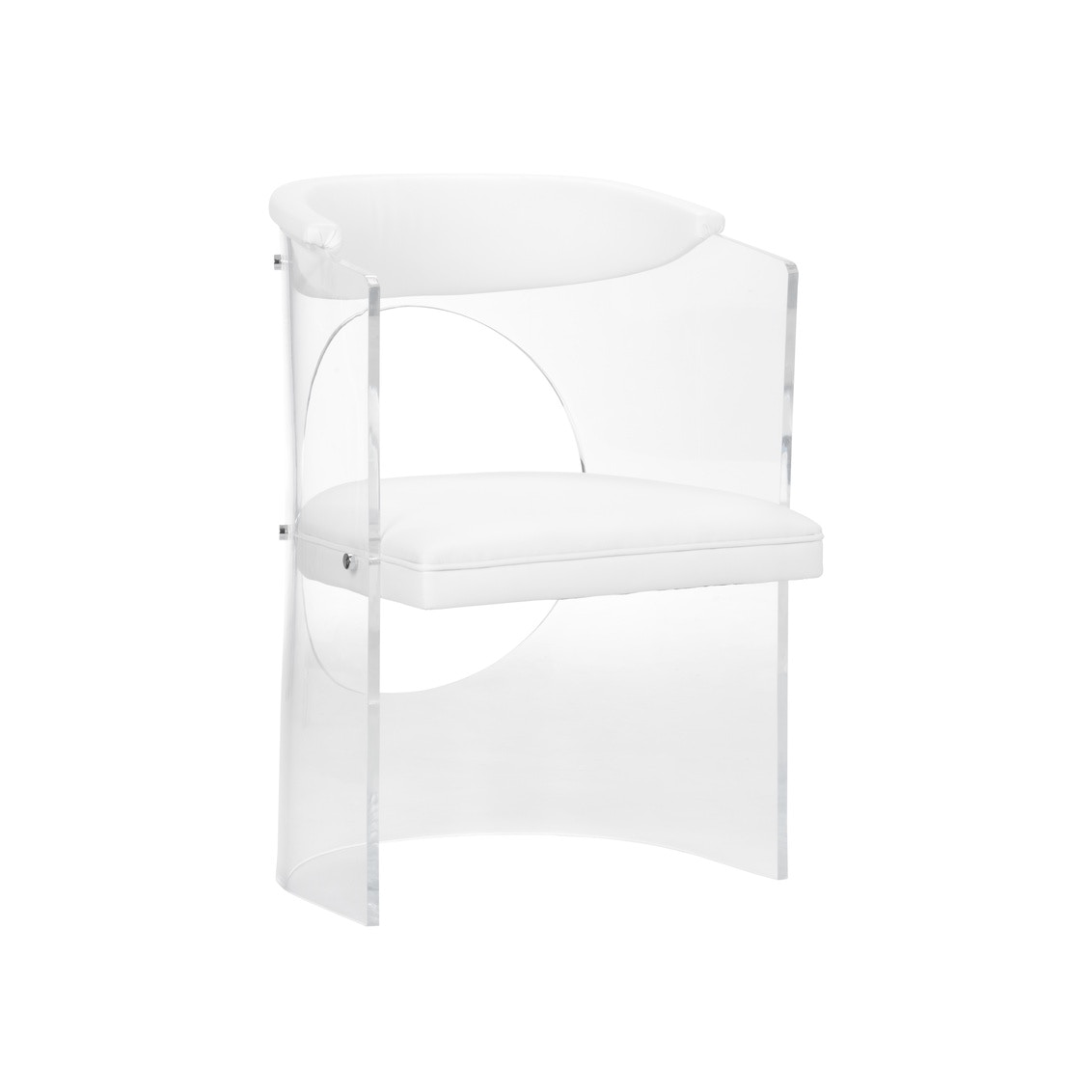 clear barrel chair