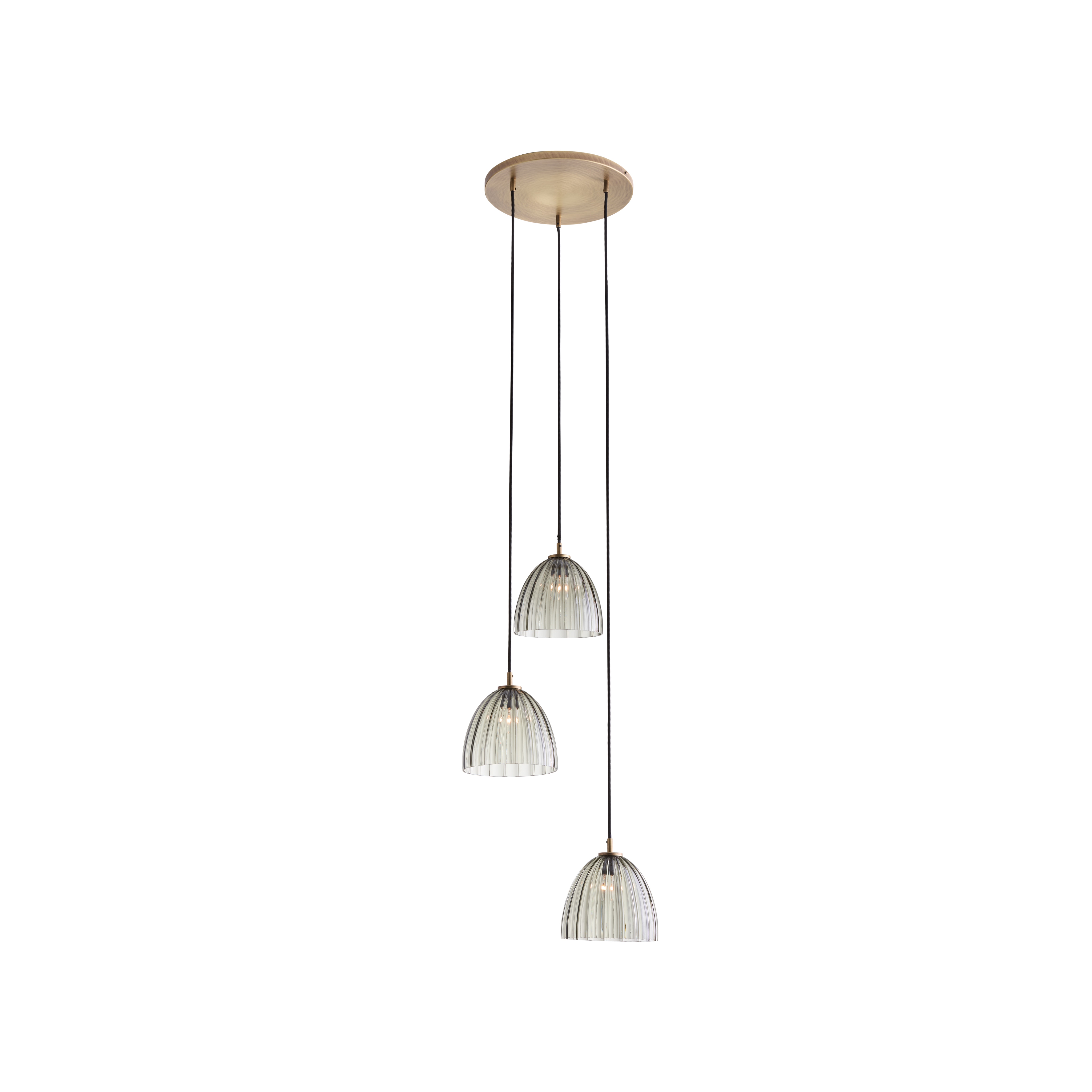  Caterina Triple Pendant - Smoke 
