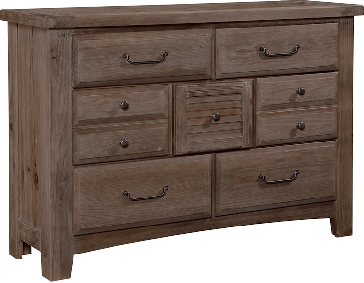 Vaughan-Bassett Furniture Company Sawmill Saddle Grey 7 Drawer Dresser 692-002 VB692-002
