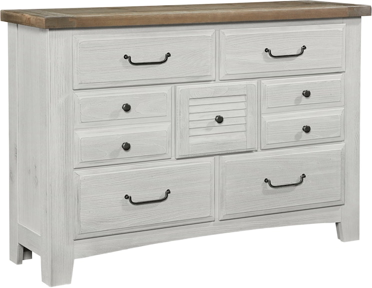 Vaughan-Bassett Furniture Company Sawmill Alabaster 7 Drawer Dresser 694-002 VB694-002