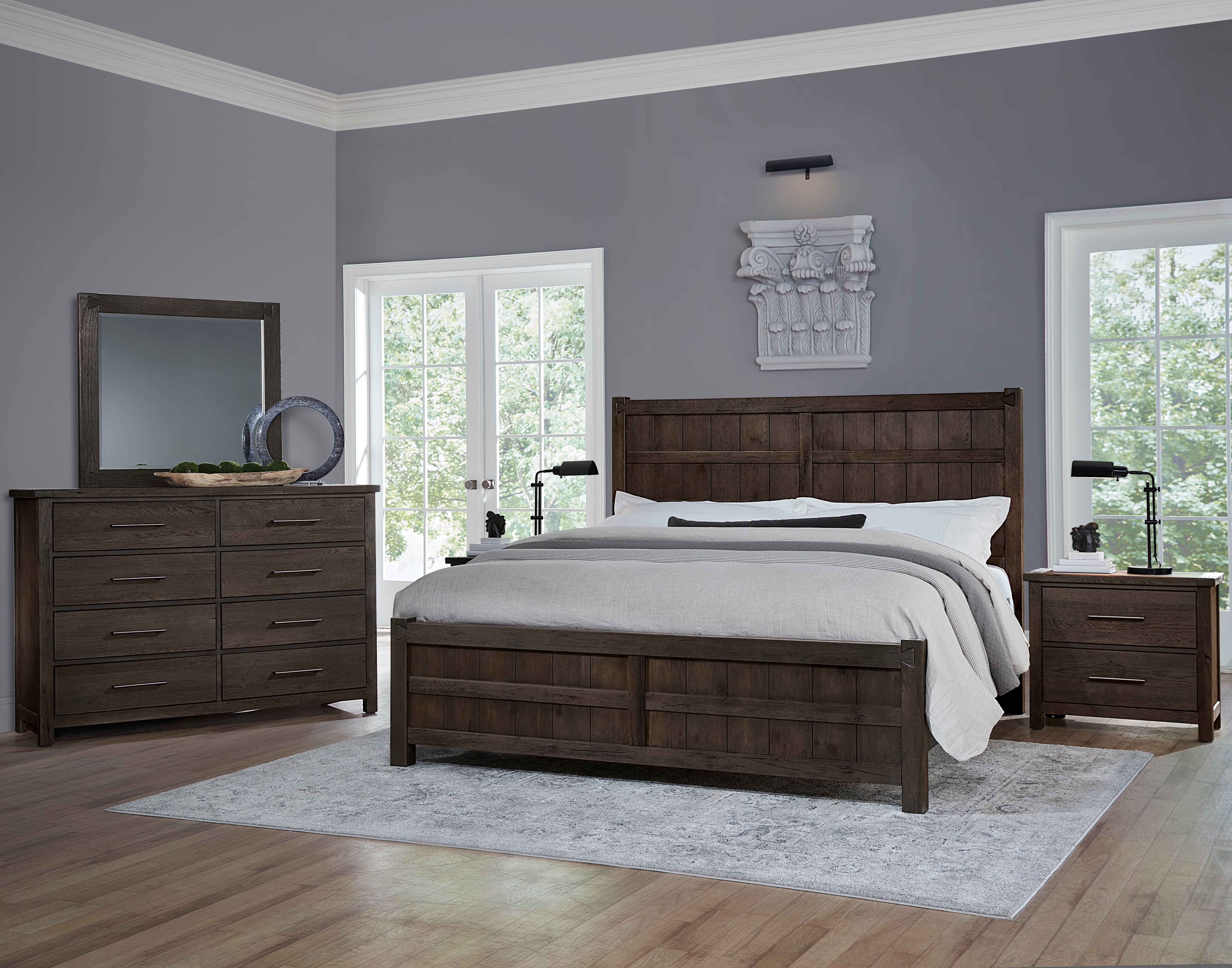 Vaughan-Bassett Bedroom Queen Board and Batten Bed 750-559-955-922 - B ...