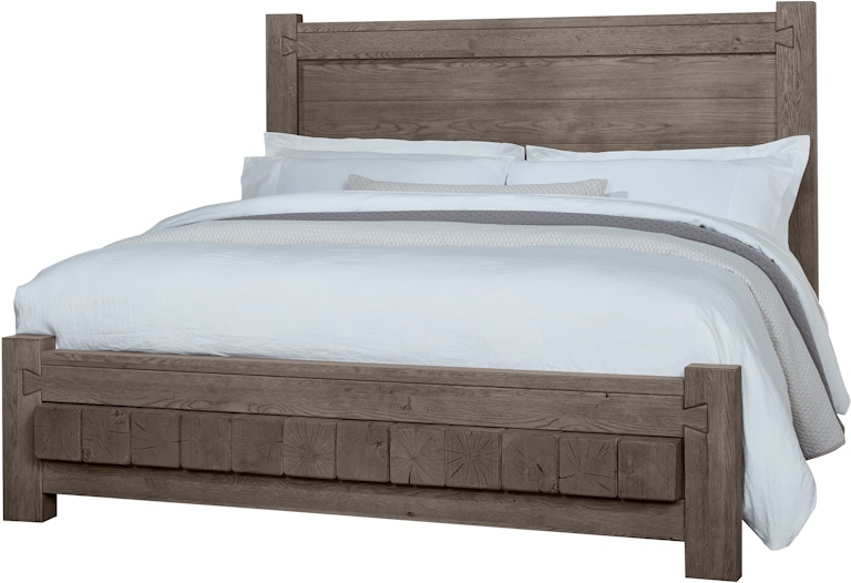Vaughan-Bassett Furniture Company Dovetail King Poster Bed With 6x6 Footboard 751-668-166-922-MS2