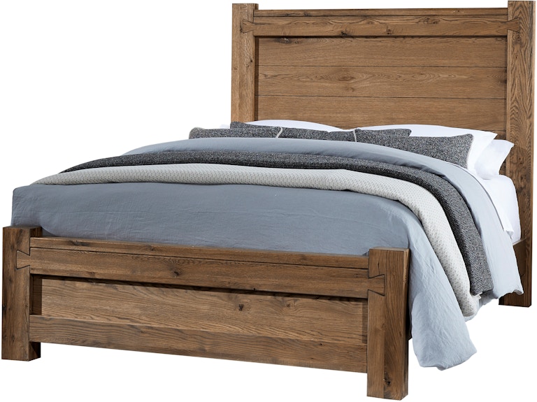 Vaughan-Bassett Furniture Company Dovetail Queen Poster Bed With Poster Footboard 752-558-855-922