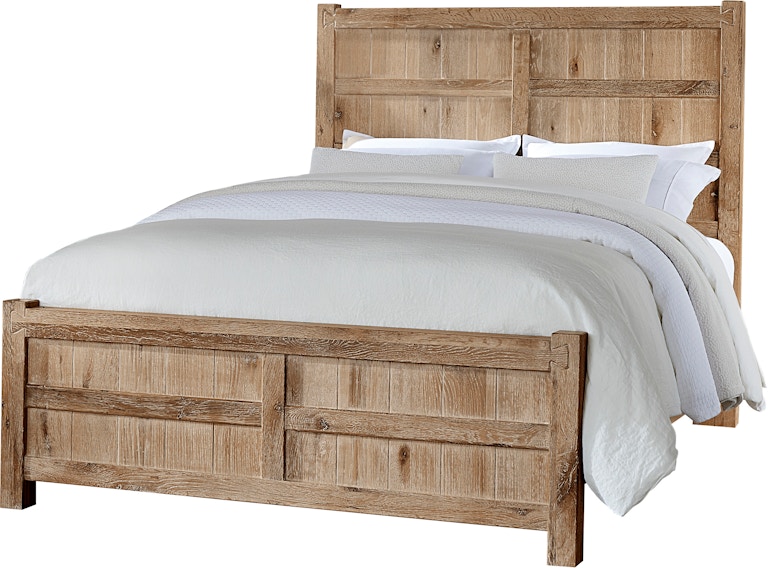 Vaughan-Bassett Furniture Company Dovetail Sun Bleached White King Board and Batten Bed 754 754-669-966-922-MS2