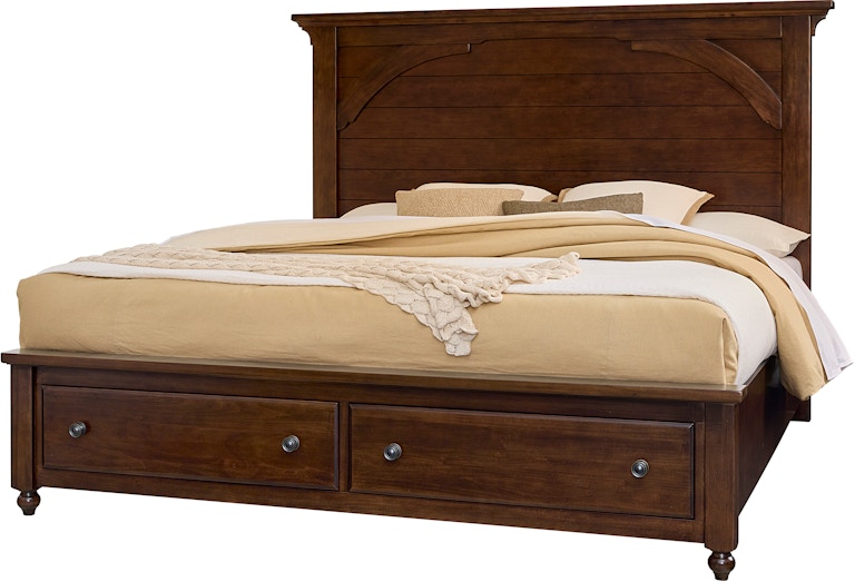 Vaughan-Bassett Furniture Company Vista King Mansion Storage Bed 770-669-066B-502-666
