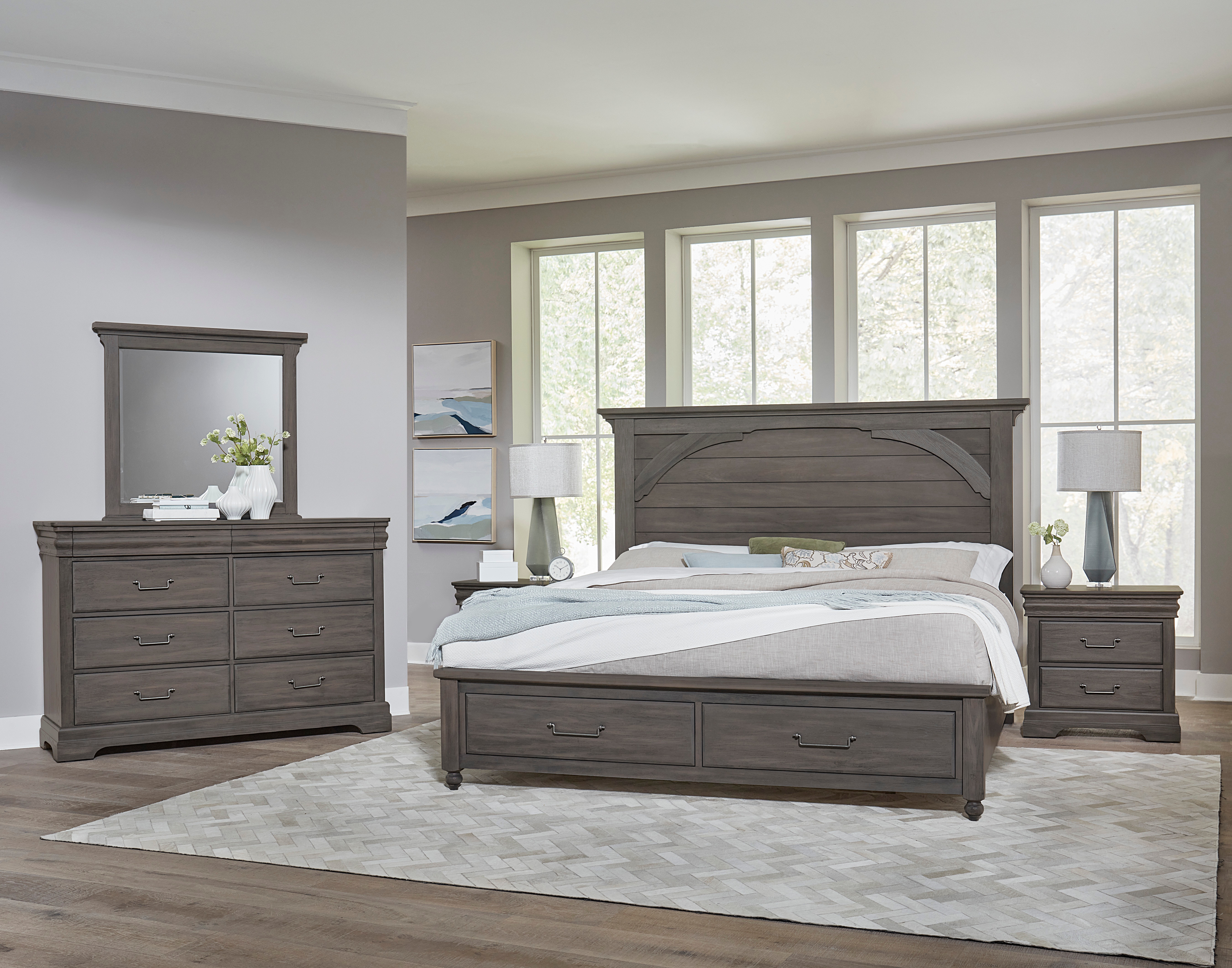 VaughanBassett Furniture Company Bedroom Queen Mansion Storage Bed 772
