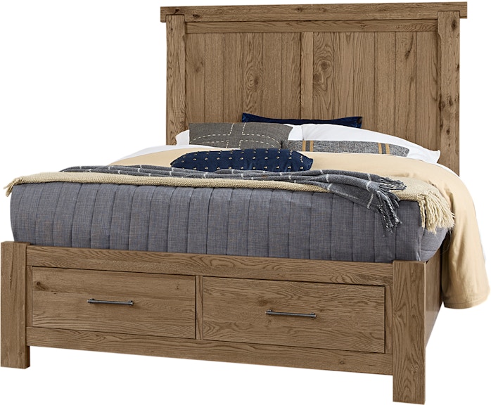 Vaughan-Bassett Furniture Company Yellowstone Queen American Dovetail Storage Bed 782-558-050B-502-555