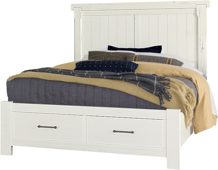 Vaughan-Bassett Furniture Company King American Dovetail Storage Bed 784-668-066B-502-666