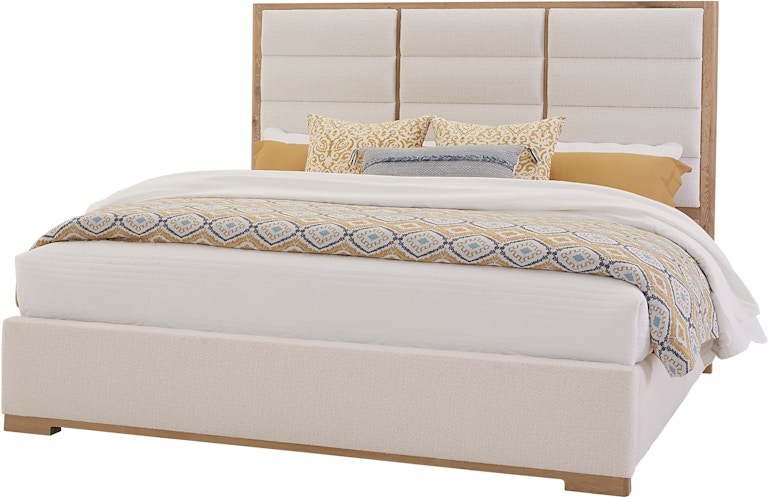 Vaughan-Bassett Furniture Company Crafted Oak Erin's Queen Upholstered - White 795-551A-155A-822A