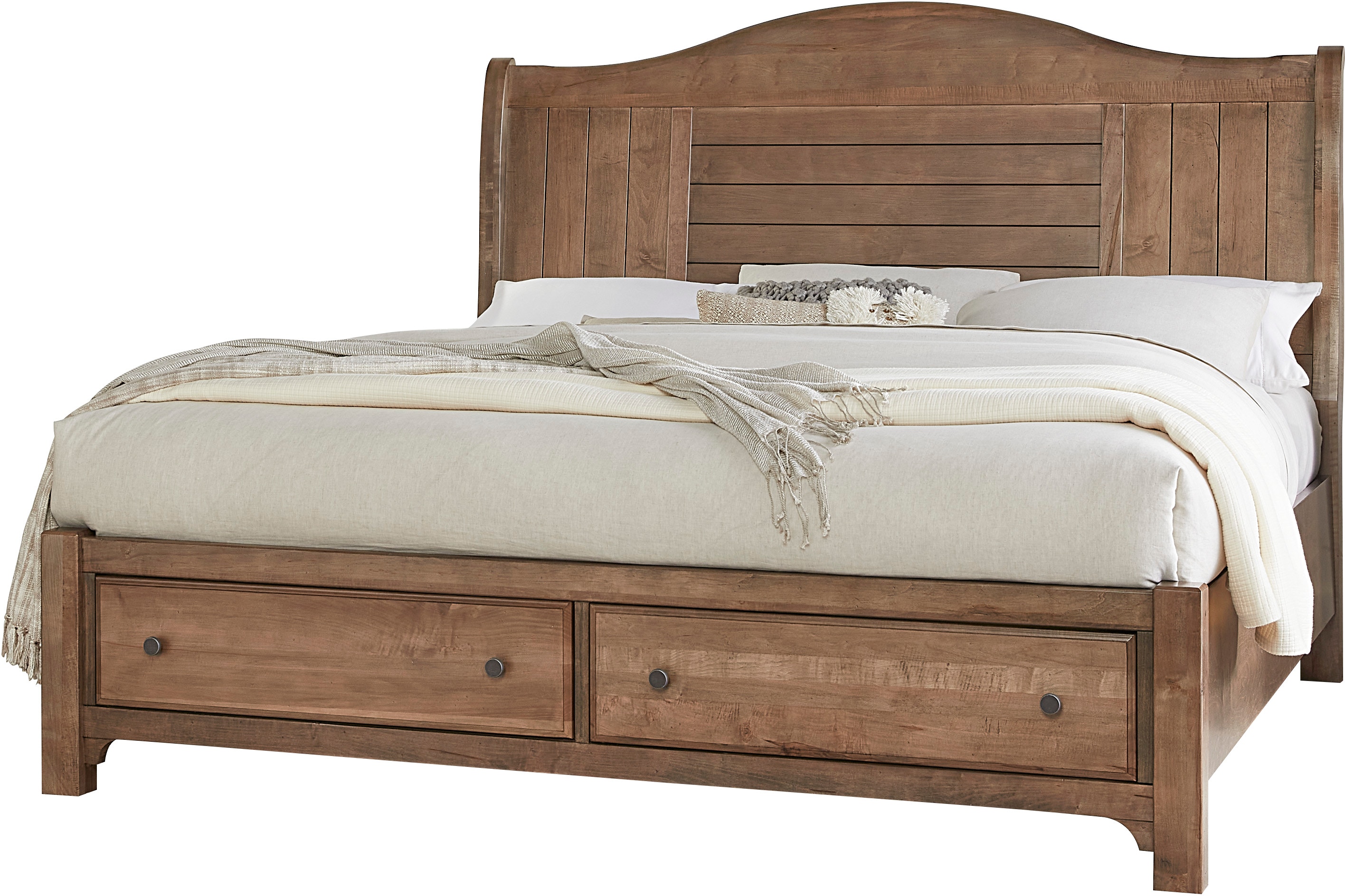 Armstrong Raad Reserve Vaughan-Bassett Furniture Company Youth Queen Sleigh Bed With Storage  Footboard