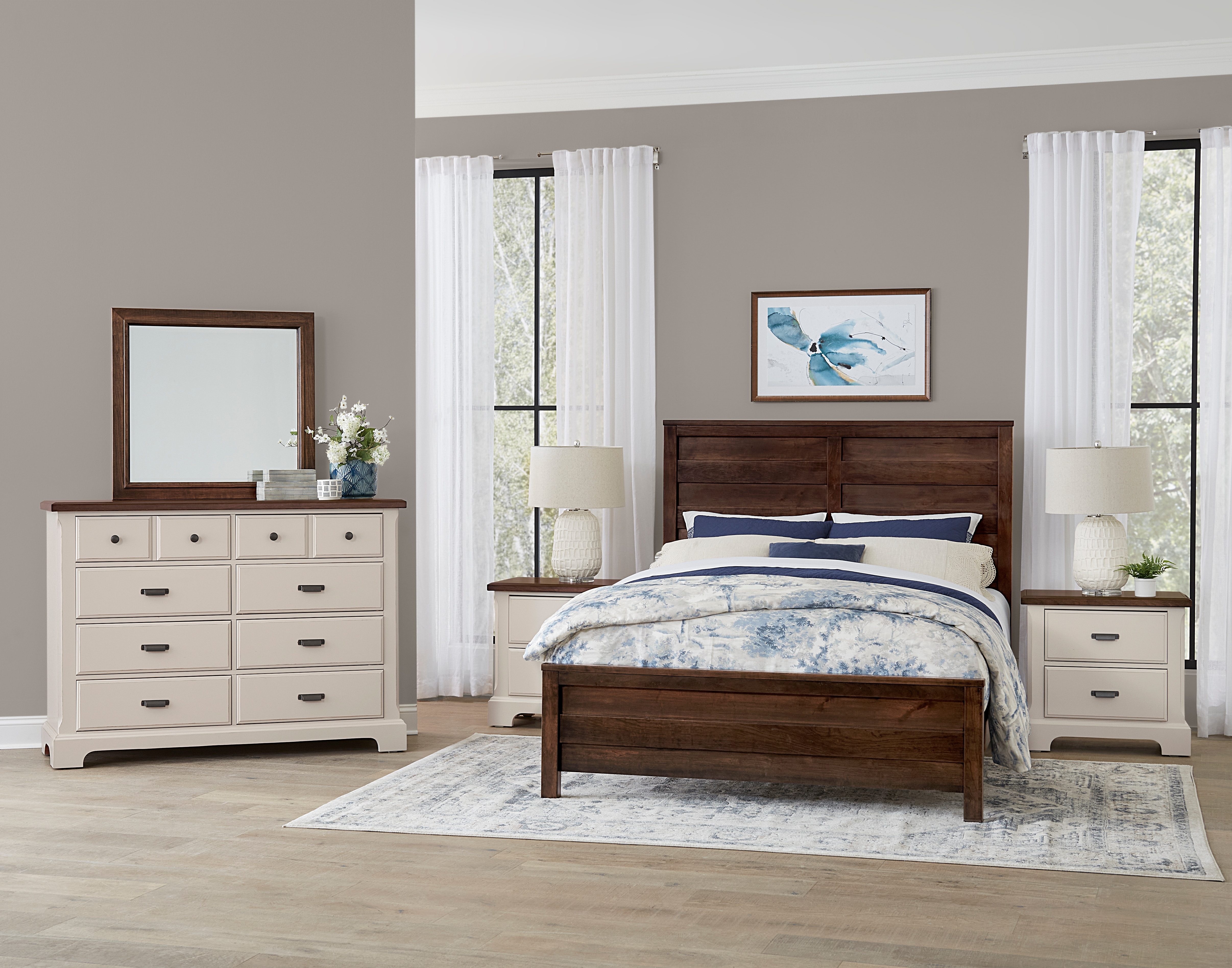 Vaughan-Bassett Furniture Company Bedroom Two-tone Nightstand - 2