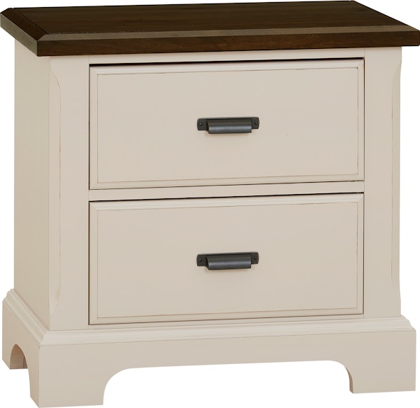 Vaughan-Bassett Furniture Company Lancaster County Two-tone Nightstand - 2 Drwr 817-228