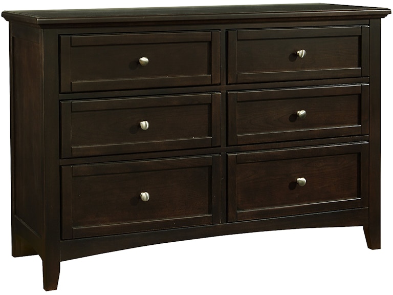 Vaughan-Bassett Furniture Company Bonanza Merlot Double Dresser - 6 Drawer 410444263