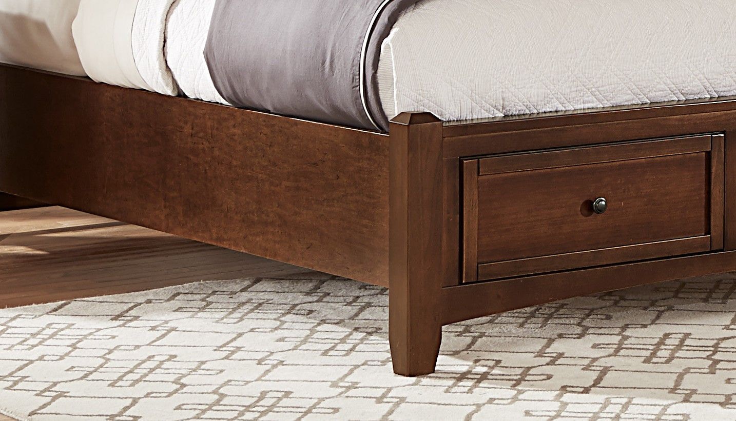 VaughanBassett Furniture Company Bonanza Storage Bed Rails 3/3 and 4/6