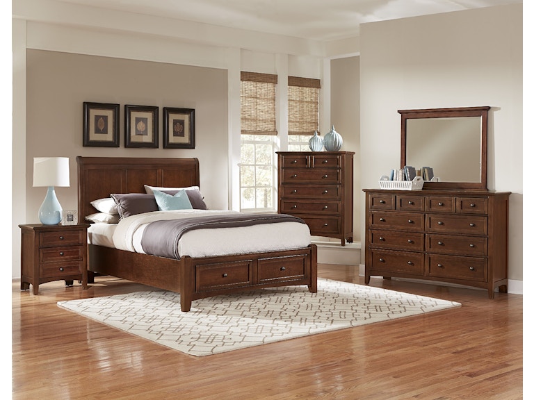 Vaughan Bassett Furniture Company Youth Queen Sleigh Bed With Storage Footboard