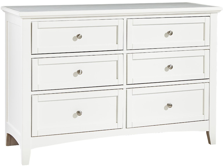 Vaughan-Bassett Furniture Company Bonanza White Double Dresser - 6 Drawer 670343039