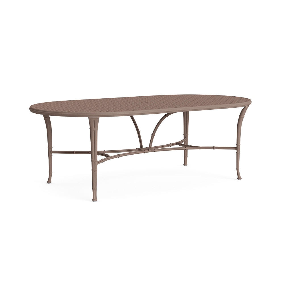 Brown Jordan 44" x 86" Oval Dining Umbrella Table 