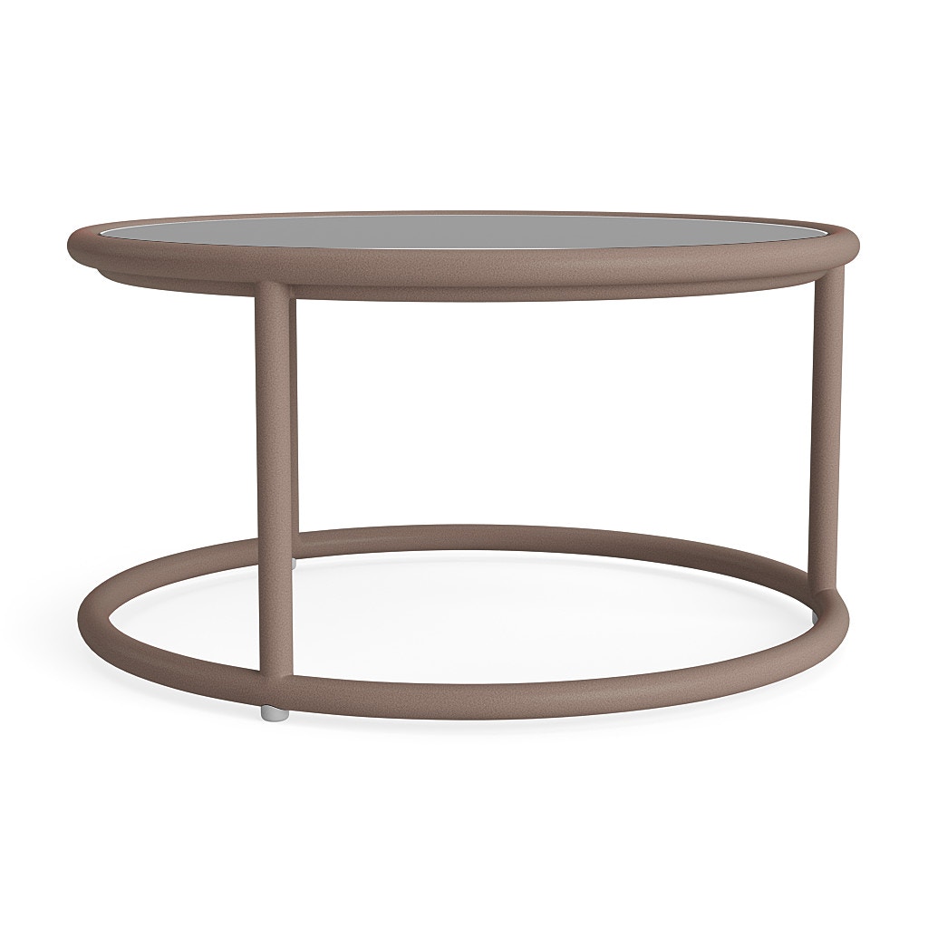  20" Round Glass Top Side Table 