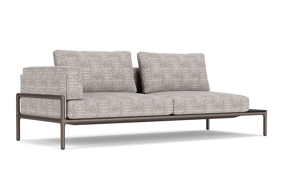 Brown Jordan Left Arm Loveseat with Table Sectional 5600-6212