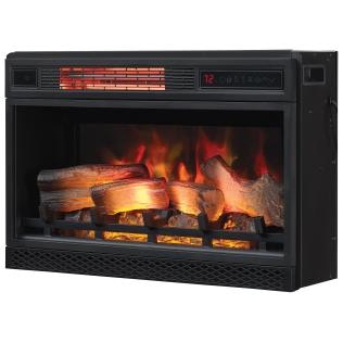  26 inch 3D Infrared Quartz Electric Fireplace Insert with Safer Plug and Safer Sensor 