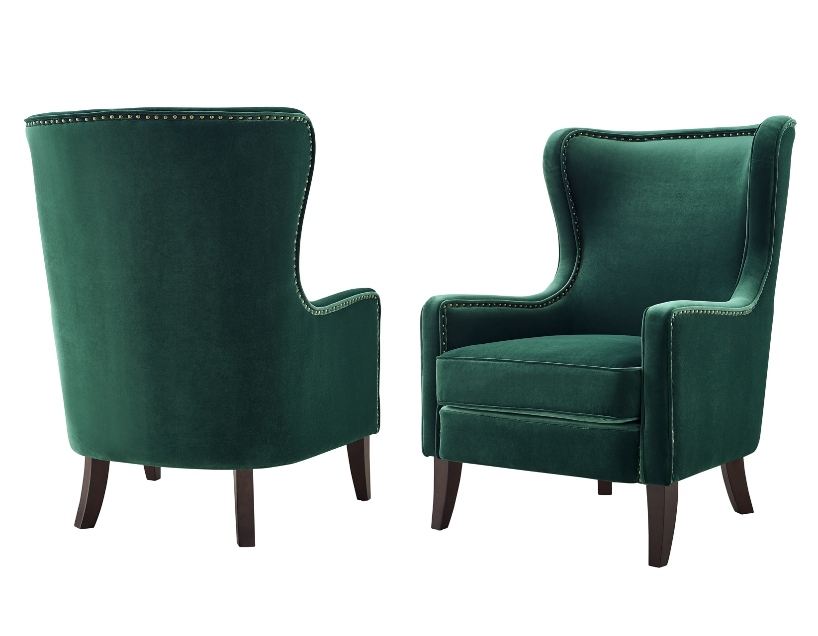 Vintage green velvet chair hot sale