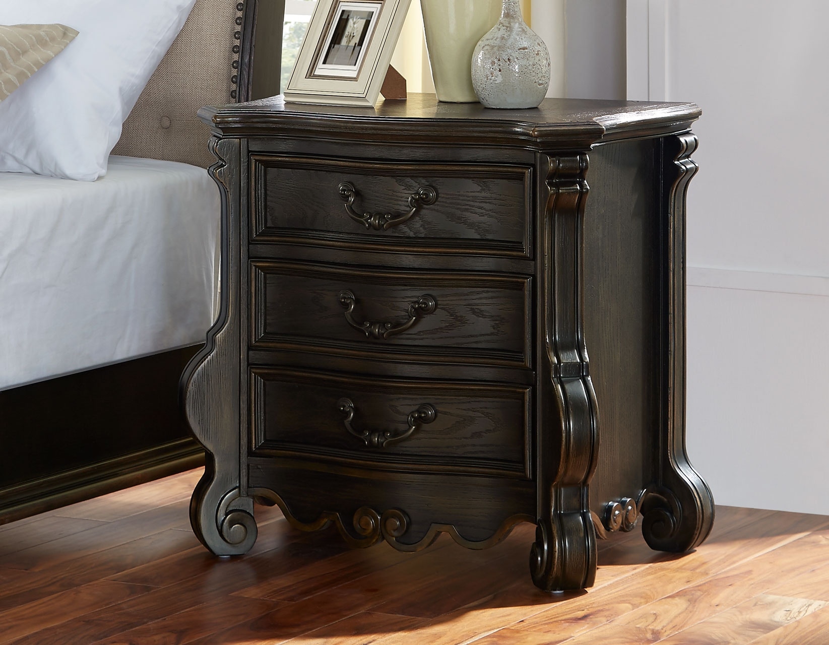 Steve Silver Bedroom Rhapsody Nightstand RH900NS Furniture Plus Inc