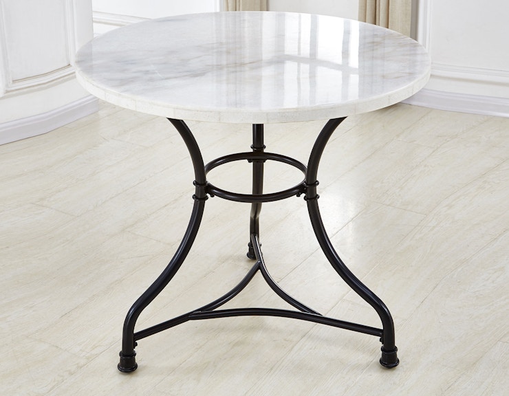Steve Silver Claire White Marble Top Round Bistro Table CR340T CR340T